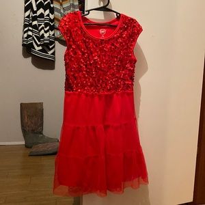 Sequin red dress